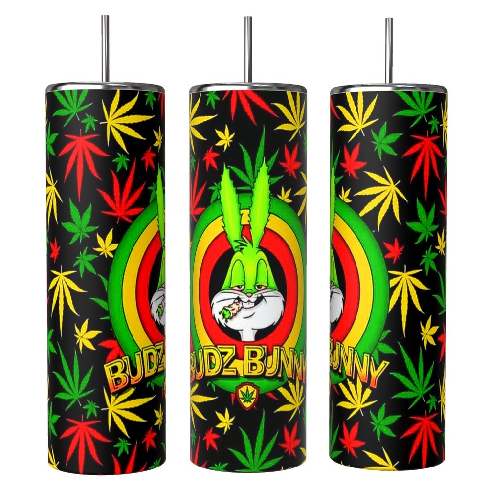 BUDZ BUNNY 20oz STAINLESS STEEL SUBLIMATED TUMBLER DOUBLE WALL INSULATED